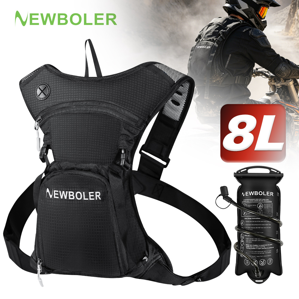 Cycling Commuter Backpack - NEWBOLER 8L motorfiets fietsen hydratatiepakket MTB