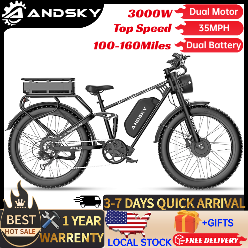 Commuting With Road Bike - ANDSKY Apex50 AWD Elektrische Fiets 3000W