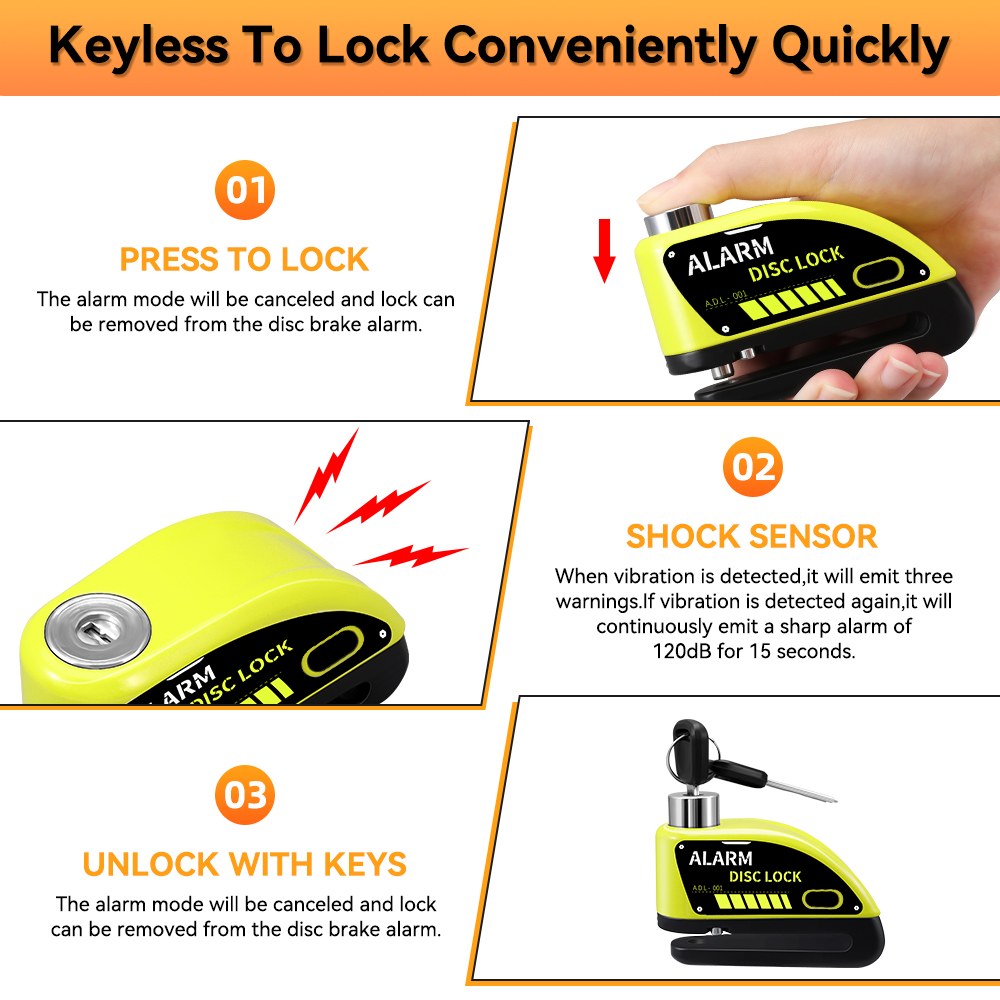 Nieuwe Bike Motorcycle Alarm S - Commuter Bike Lock recensie en prijs